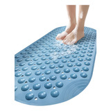 Alfombra Antideslizante Para Bañera 40x88cm Azul Redondeada