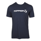 Remera Topper Brand Men Marino Negro Hombre Algodon Urbana