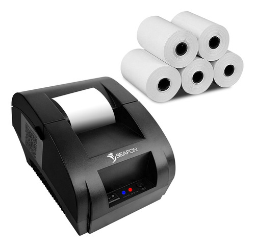 Impresora Termica 58mm Bluetooth Con 5 Rollos Termicos 58mm
