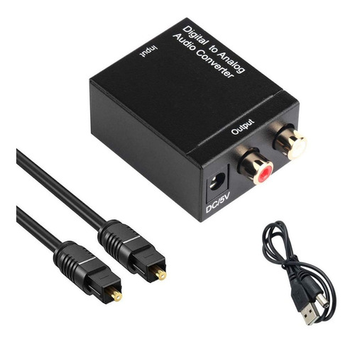 Adaptador Audio Digital Análogo Coaxial Cable Óptico Rca