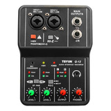 Tarjeta De Sonido Estéreo De 48v Consola Mezcladora De Audio