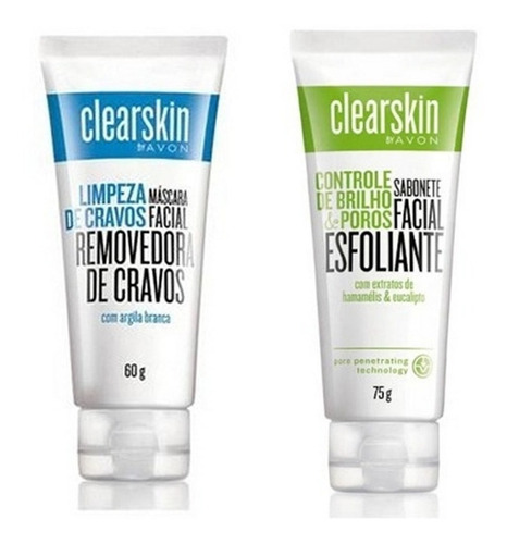 Máscara Removedora Cravos Sabonete Esfoliante Clearskin Avon