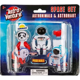 Muñeco Figura Astronauta + Mascota Y Accesorios Astroventure