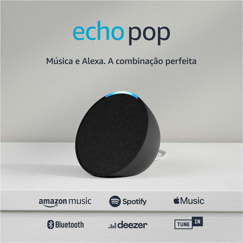 Amazon Echo Pop Com Alexa - Charcoal 110v/220v