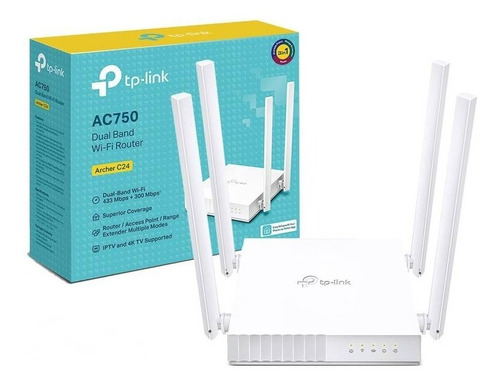Router Repetidor Ap Dual Band Wifi Ac750 Tp-link Archer C24