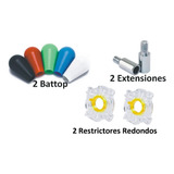 2 Extensión Para Palanca Sanwa 1.5cm Metalico + 2 Battop + 2