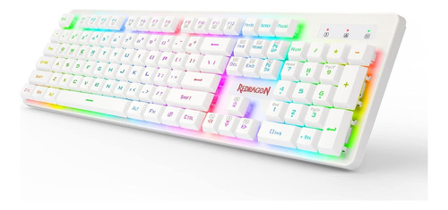 Teclado Redragon Dyaus Pro K509p Inalámbrico Rgb Blanco