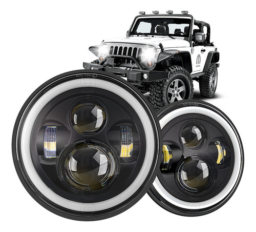 Faro Led Drl De 7 Pulgadas Para Hummer H1 H2 Para Samurai