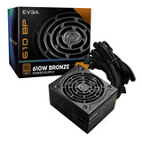 Fuente De Poder Evga 610 Bp 80+ Bronze 610w 100-bp-0610-k1 Color Negro