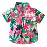 Camisa De Verano De Manga Corta Para Niños, Estilo Hawaiano
