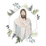 Vinilo Decorativo 40x60cm Jesus Cristo Color Moderno M1