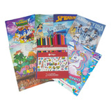 Set Libritos Para Colorear Pintar Mas 24 Lapices  Infantil