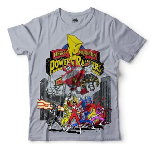 Remera Power Rangers Retro Serigrafia Algodón Peinado