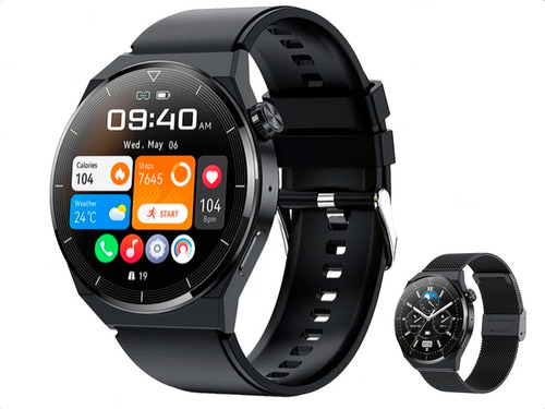 Smartwatch Mistral Smt-gt3-1a Doble Malla Metal Resina Nuevo