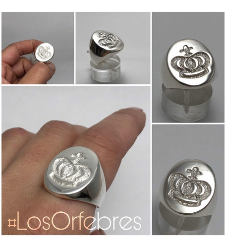 Anillo Corona En Plata