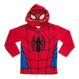 Remera Niños Manga Larga Capucha Hombre Araña Mundo Manias