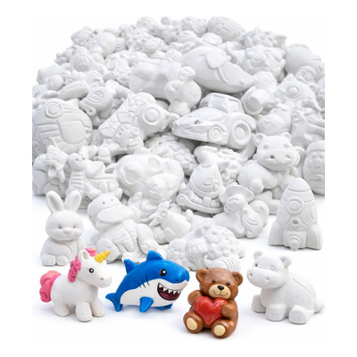 50 Figuras De Yeso Mayoreo Para Pintar Fiestas Infantiles | Envío gratis
