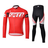 Calza Jersey Remera Manga Larga Ciclismo Ciclista Spec Rojo