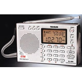 Receptor De Radio Multibanda Tecsun Pl-380 Dsp Etm Pll, Color Plateado, Baterías Plateadas