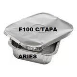Bandeja Aluminio Descartable F100 Con Tapa(23x16x5) X 50 Un