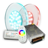 2luces Pileta Acrilico Rgb+control Touch+ Trafo Kit Completo