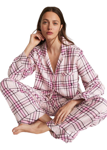 Pijama Cuadrille Rosa Xs S M  Signature Victoria's Secret