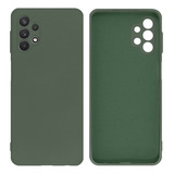 Capinha Protege Câmera Compatível Com Galaxy A32 Silicone Cor Verde Pacífico