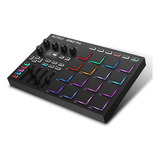 Amw Xpad Pro Controlador Midi Usb Oled Mpd Dj 16 Pads Knobs Cor Preto