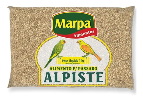 Alpiste Limpo Premium 1 Kg Sementes Pássaros Aves Marpa