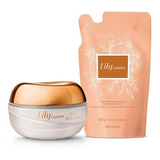 Combo Lily Lumière Creme Acetinado Hidratante250g+refil 250g