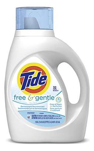 Detergente Líquido Tide Free And Gentle 1,36lts