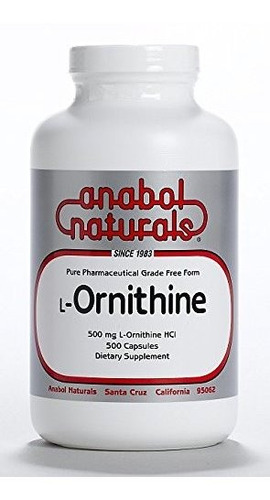 Anabol Naturals L-ornitina 100 Caps 500 Mg Forma Libre.