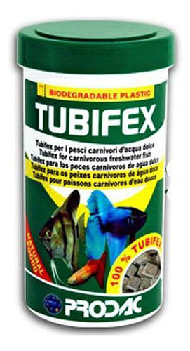 Alimento Prodac Tubifex Liofilizado 250ml 25gr Peces Axolote