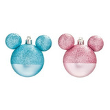 2 Bolas Disney Azul/rosa Glitter E Fosca 10x10x10 1699696