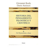 Historia Del Pensamiento Filosófico Y Científico. Vol. 2, De Antiseri, Dario / Reale, Giovanni. Editorial Herder, Tapa Blanda En Español, 2010