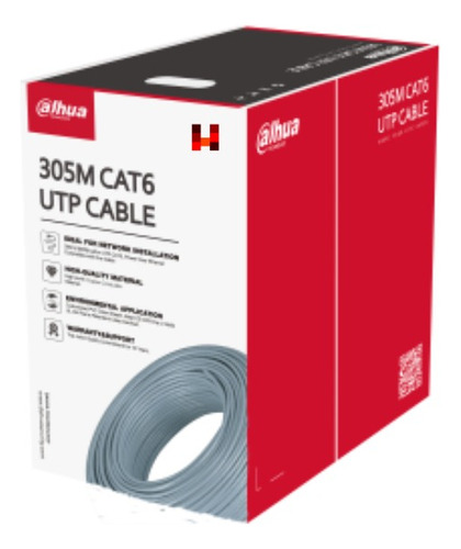 Cable Utp Dahua Cat6 100%cobre 305mt Gris Int Homologado