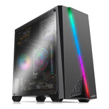 Gabinete Gamer Sentey F10 Rgb Lateral Transparente 