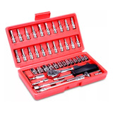 Caja Set Juego De Tubos 1/4 46 Piezas Torx Allen Ph Crique  