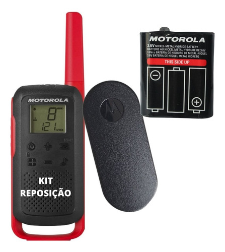 Talkabout Motorola T210br Reposição 1 Rádio 1 Bateria 1 Clip