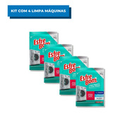 Kit Com 4 Higienizadores Limpa Máquina De Lavar Roupas 80g