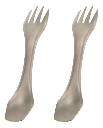 Cuchara Spoon Fork Camping Lixada 100% Titanio