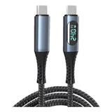 Cable Usb C Con Pantalla Led, Compatible Con Vídeo De 8 K, 4