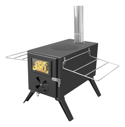 Estufa Exterior Desmontable Con Quemador Chimenea Camp Outdo