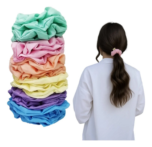 48 Scrunchies Ligas Para El Cabello. Donas Elásticas. Picky®