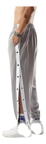 Wyq Pantalones Deportivos Holgados Con Botones Laterales