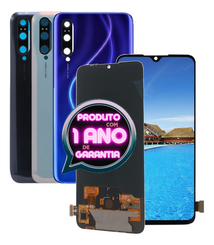 Tampa Fundo Para Xia0mi Mi 9 Lite M1904f3bg + Lente + Tela!