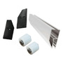 Perfil Zoclo Recto 1m Tapa Izq/der 2 Perno Herralum Kit Gris