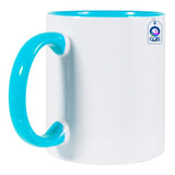 Taza Blanca 11oz. Fondo De Color Calidad A Para Sublimar