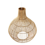 Lampara Rattan Pantalla Living Deco Mimbre Boho