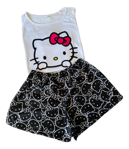 Pijama Animado Mujer Modelo Hello Kitty - Talles 36 Al 50